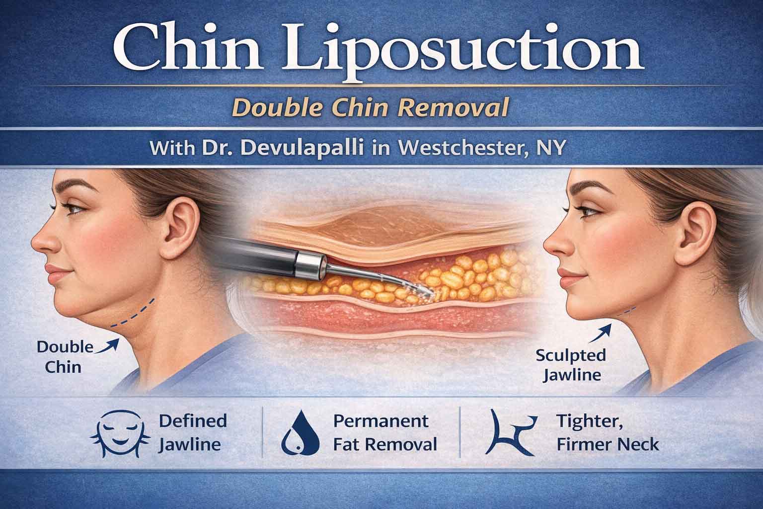 Chin Liposuction Westchester NY | Double Chin Removal | Dr. Devulapalli